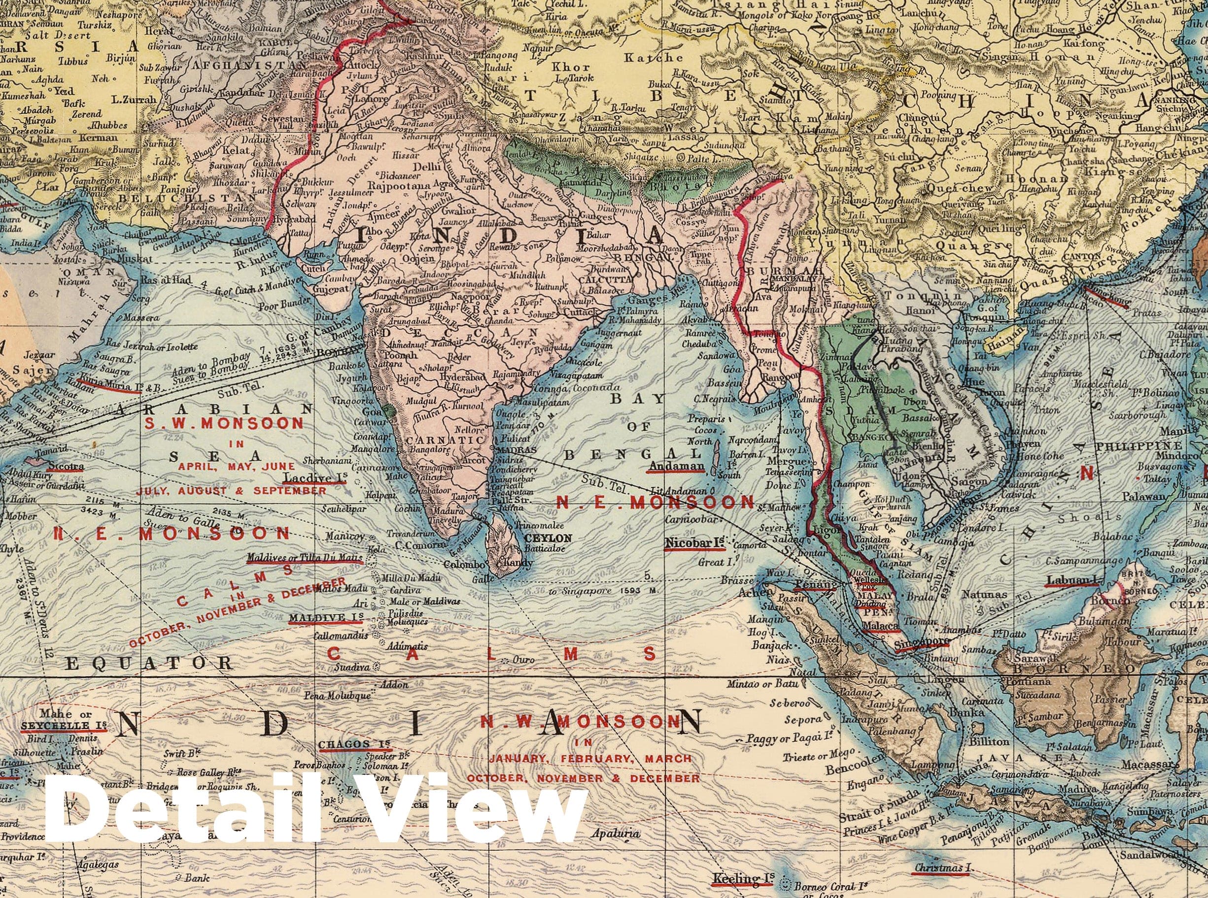 Historic Map - Map of The World, 1900, - Vintage Wall Art
