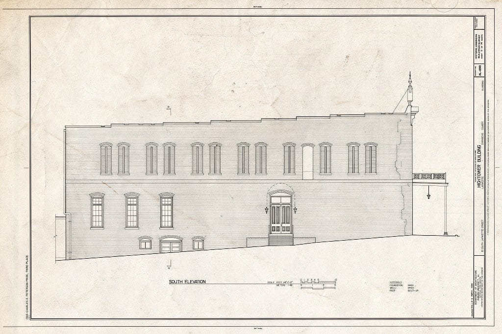 Blueprint HABS ALA,9-LAFA,4- (Sheet 9 of 14) - Hightower Building, 15 South Lafayette Street, Lafayette, Chambers County, AL