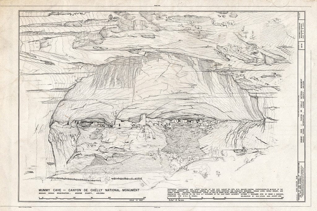 Blueprint HABS ARIZ,1-Chin.V,1- (Sheet 2 of 4) - Mummy Cave, Navajo Indian Reservation, Chinle, Apache County, AZ