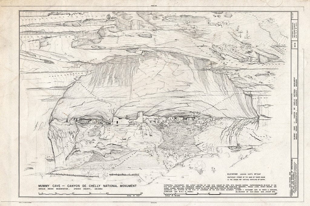 Blueprint HABS ARIZ,1-Chin.V,1- (Sheet 3 of 4) - Mummy Cave, Navajo Indian Reservation, Chinle, Apache County, AZ