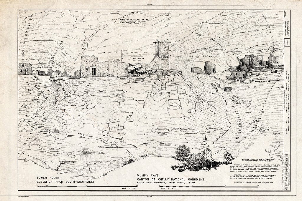 Blueprint HABS ARIZ,1-Chin.V,1- (Sheet 4 of 4) - Mummy Cave, Navajo Indian Reservation, Chinle, Apache County, AZ