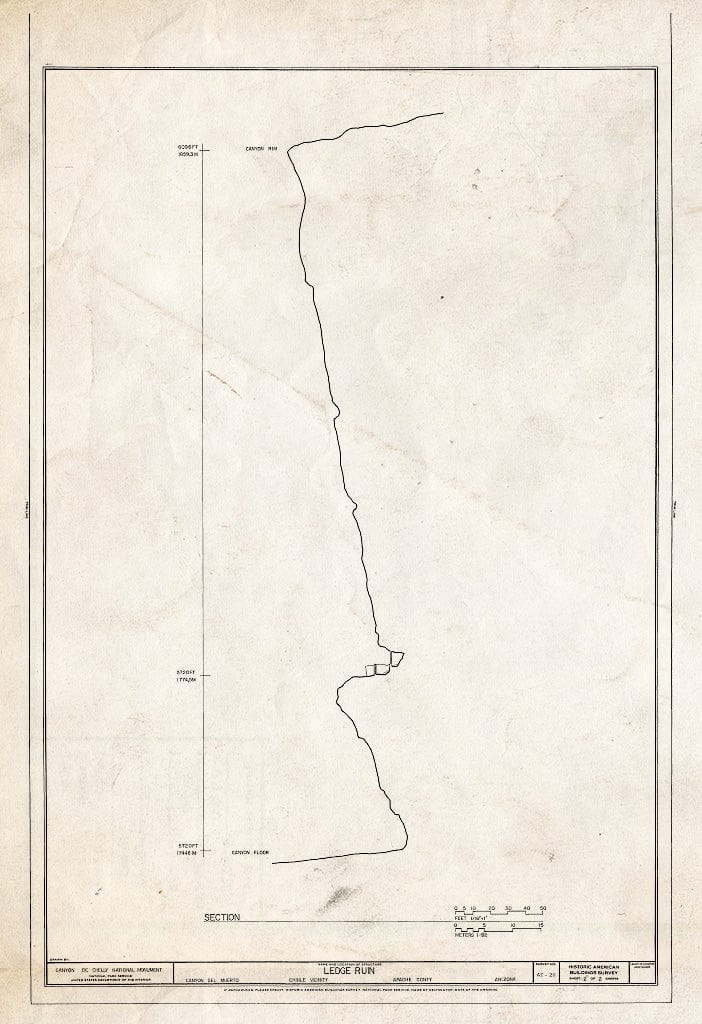 Blueprint HABS ARIZ,1-Chin.V,5- (Sheet 2 of 2) - Ledge Ruin, Canyon del Muerto, Chinle, Apache County, AZ
