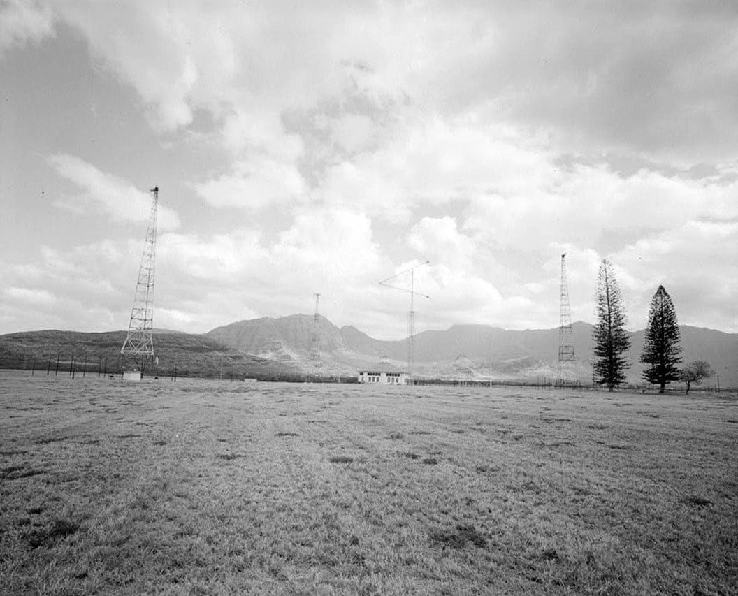 Historic Photo : U.S. Naval Base, Pearl Harbor, Lualualei Radio Transmitter, Edison & Tower Drives, Pearl City, Honolulu County, HI 1 Photograph