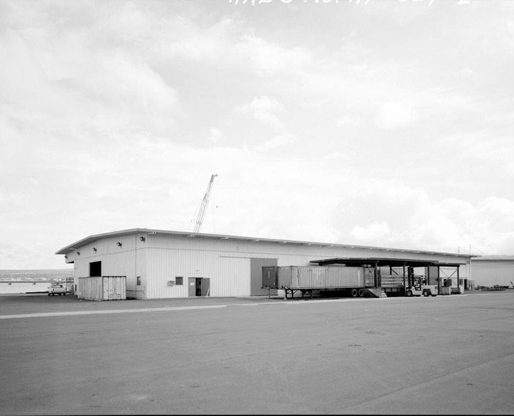 Historic Photo : U.S. Naval Base, Pearl Harbor, Waterfront Transit Shed, Corner of Astoria Avenue & Gaffney Street, Pearl City, Honolulu County, HI 1 Photograph