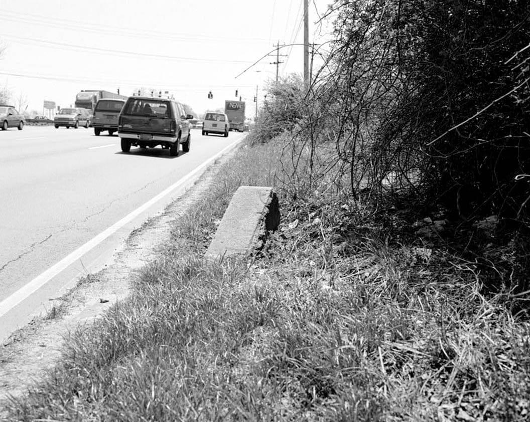 Historic Photo : Concord Pike Milestone, West side of U.S. Route 202, .7 mile north of Rockland Road, Wilmington, New Castle County, DE 1 Photograph