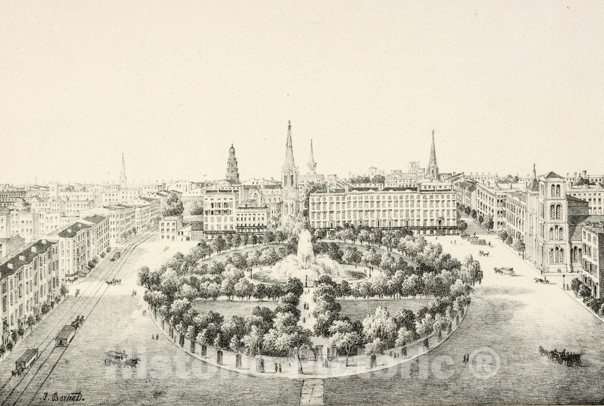 Art Print : Union Square - Vintage Wall Art – Historic Pictoric