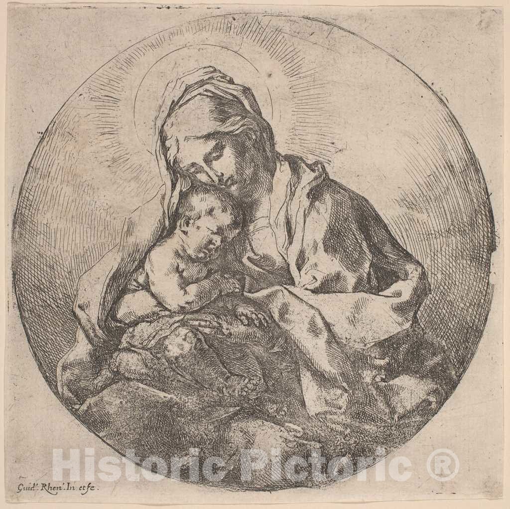 Art Print : Guido Reni, Virgin and Child - Vintage Wall Art