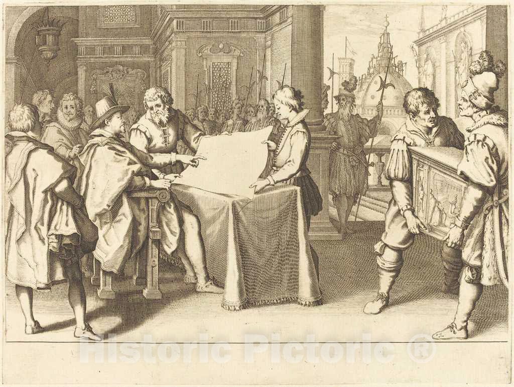 Art Print : Jacques Callot, Restoration of The Duomo, Florence, c. 1614 - Vintage Wall Art