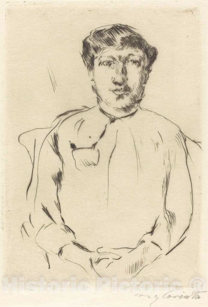 Art Print : Lovis Corinth, Portrait of a Woman (Frauenbildnis), 1914 - Vintage Wall Art