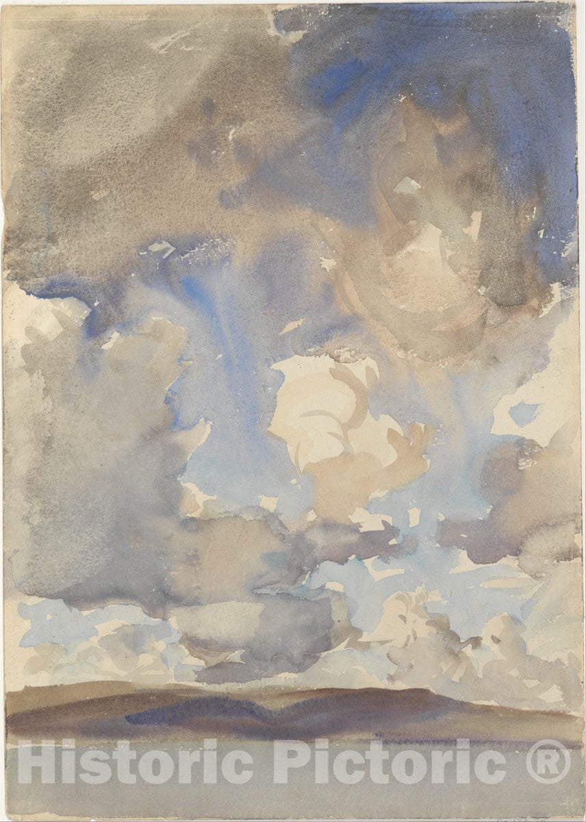 Art Print : John Singer Sargent - Clouds : Vintage Wall Art