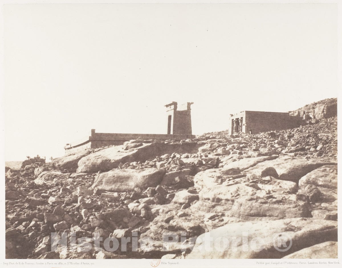 Photo Print : Félix Teynard - Dandour, Vue Générale des Ruines : Vintage Wall Art