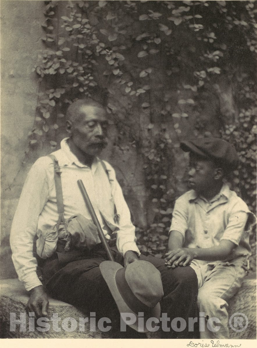 Photo Print : Doris Ulmann - Old Man with Boy : Vintage Wall Art