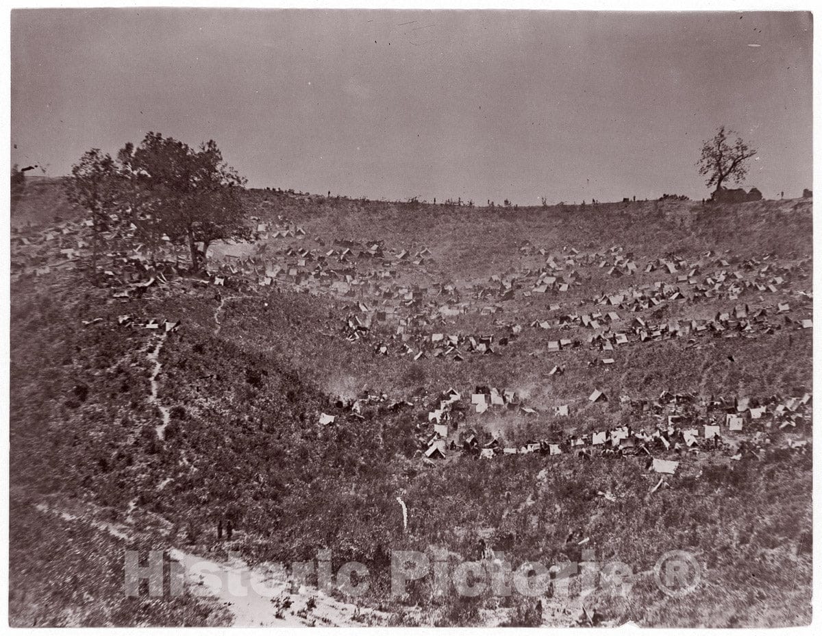 Art Print : Timothy H. O'sullivan - Confederate Prisoners at Belle Plain, May 12 : Vintage Wall Art