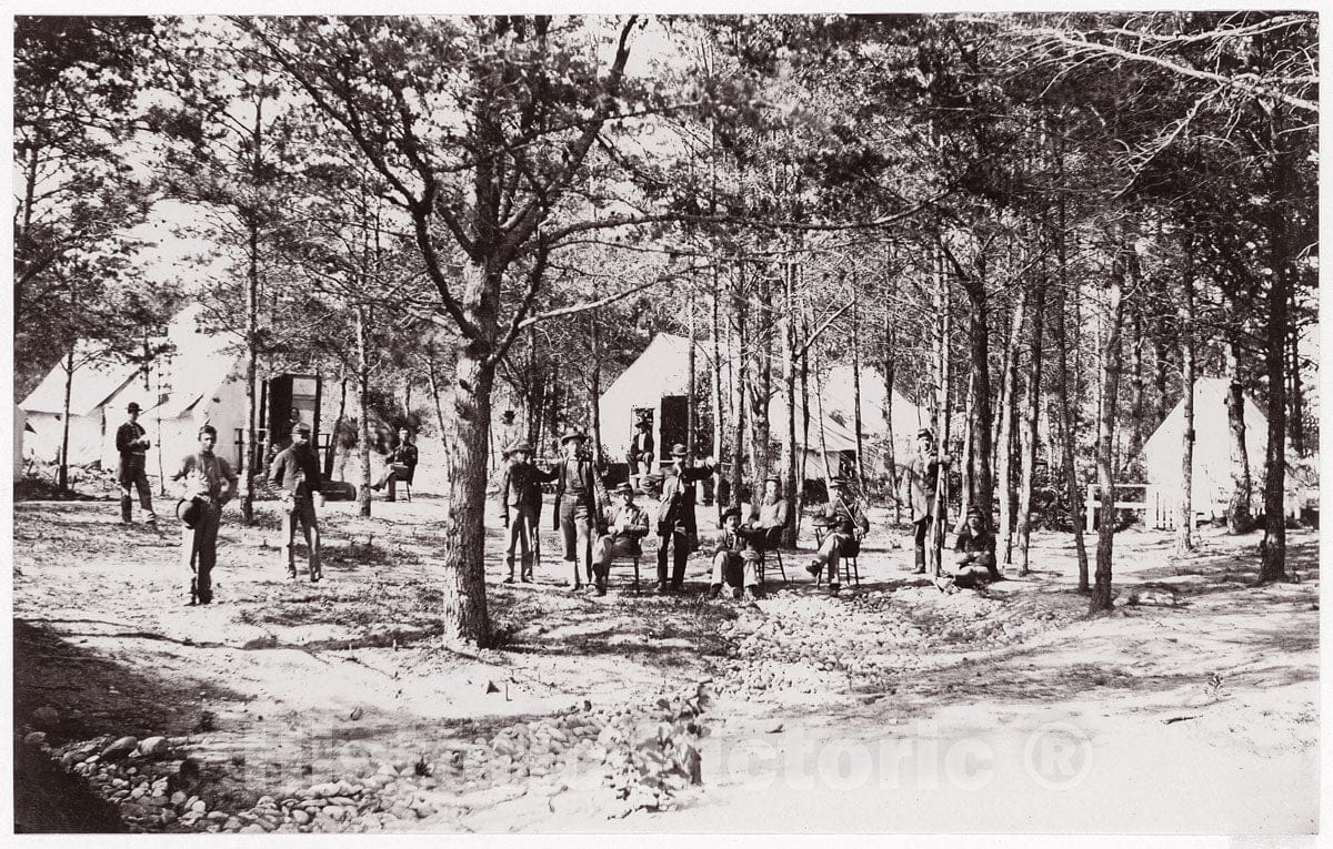 Photo Print : Formerly Mathew B. Brady - Convalescent Camp Near Alexandria 2 : Vintage Wall Art