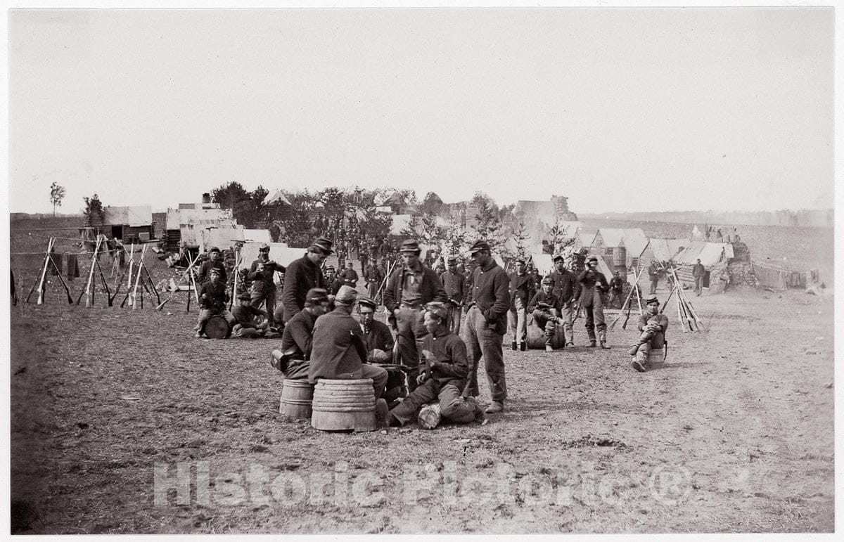 Photo Print : Formerly Mathew B. Brady - Playing Cards, Winter Quarters. Brady Album, p. 129 : Vintage Wall Art