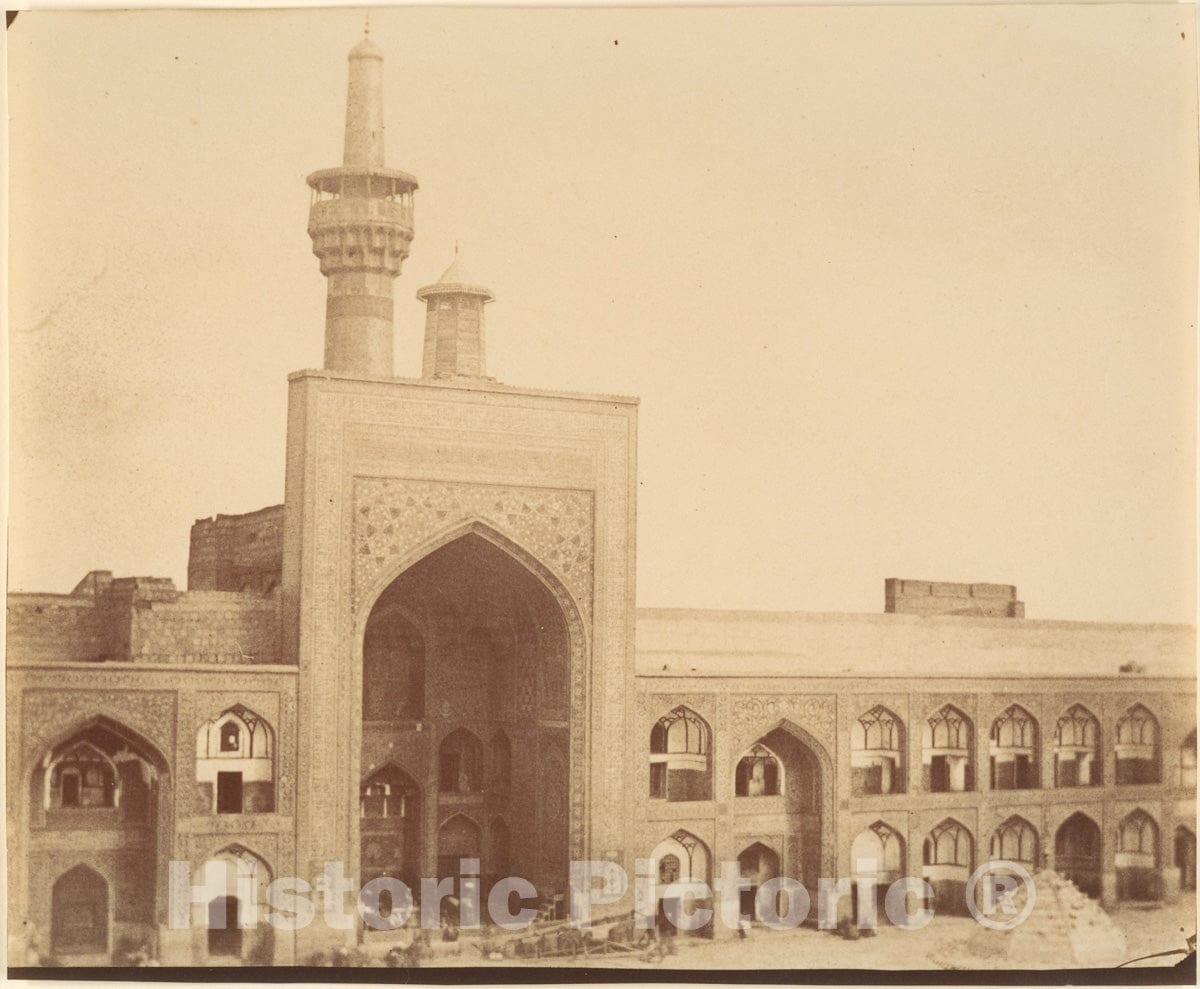 Photo Print : Possibly by Luigi Pesce - Old Court of Imam Riza Meshed : Vintage Wall Art