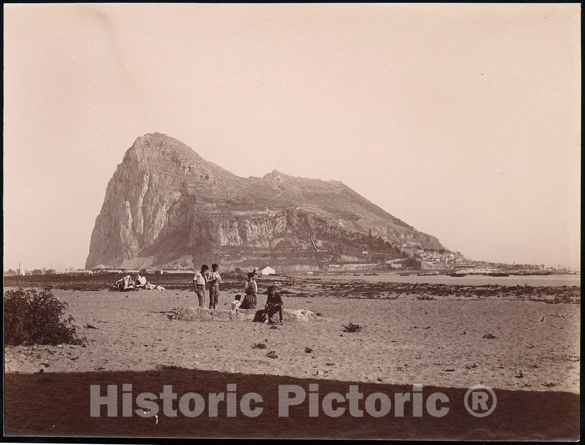 Photo Print : Rock of Gibraltar 1 : Vintage Wall Art