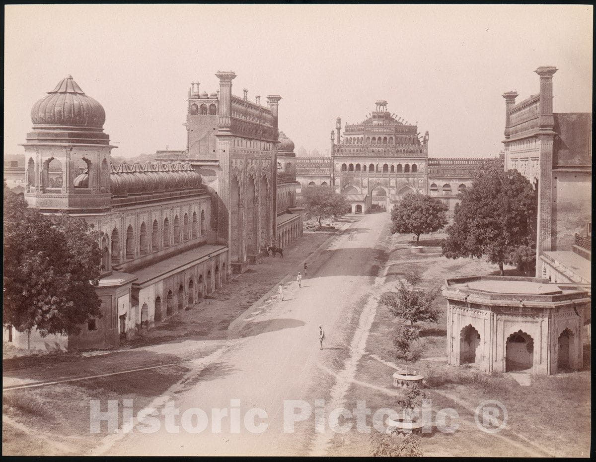 Photo Print : Rumi Darwaza and Gateway of The Bara Imambara (Left) with 'jawab'  : Vintage Wall Art