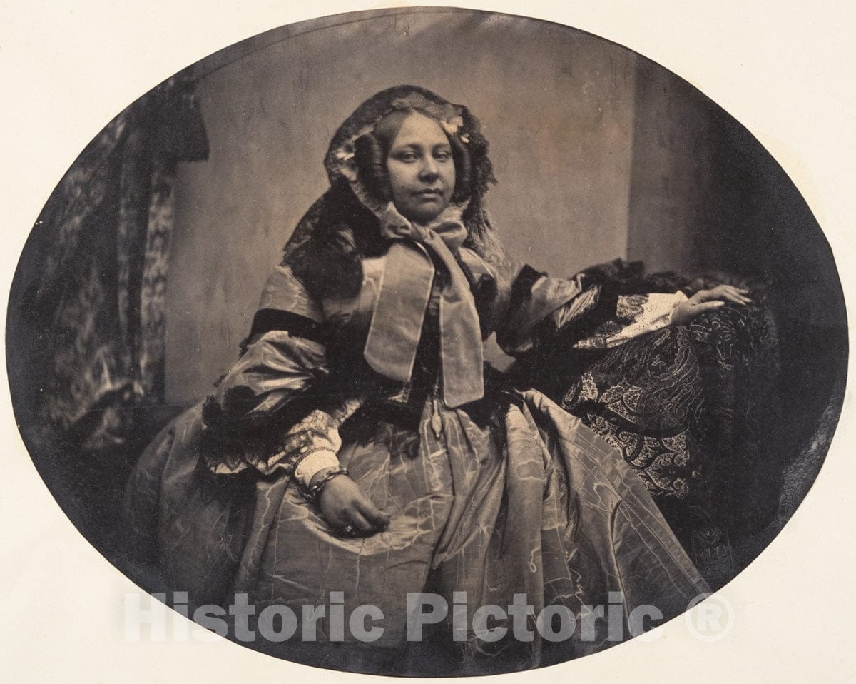 Photo Print : Louis-Pierre-Théophile Dubois de Nehaut - Portrait of a Woman : Vintage Wall Art