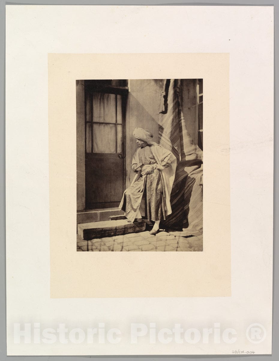 Photo Print : Charles Nègre - Self-Portrait in Eastern Costume : Vintage Wall Art