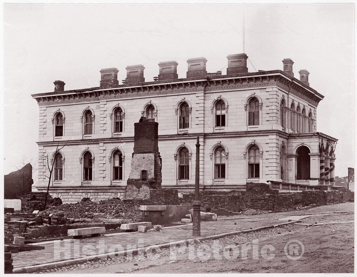 Photo Print : Alexander Gardner - Custom House, Richmond, Virginia (After Evacuation) : Vintage Wall Art