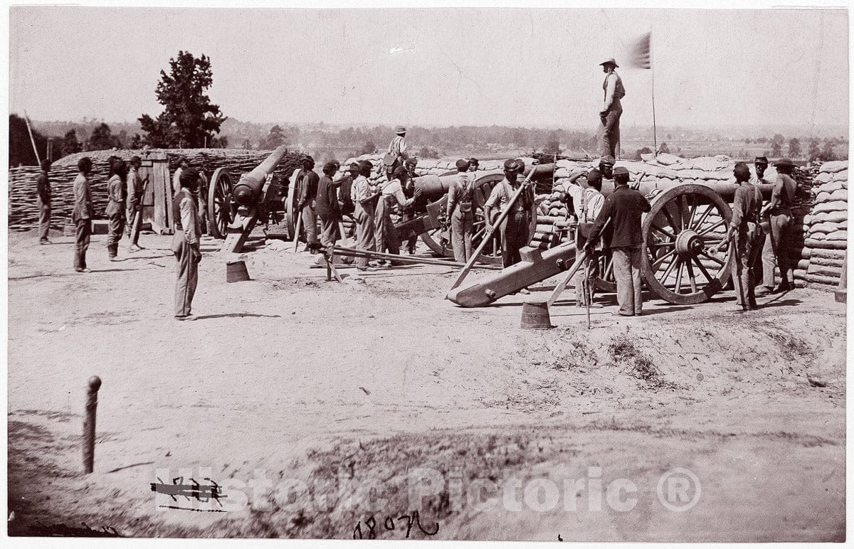 Photo Print : Timothy H. O'sullivan - Colored Battery, Petersburg, June : Vintage Wall Art