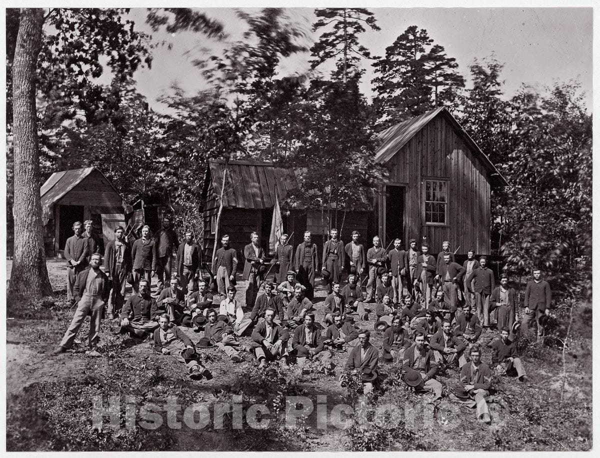Photo Print : Formerly Mathew B. Brady - Co. D, 21st Michigan Infantry. Sherman's Volunteers : Vintage Wall Art