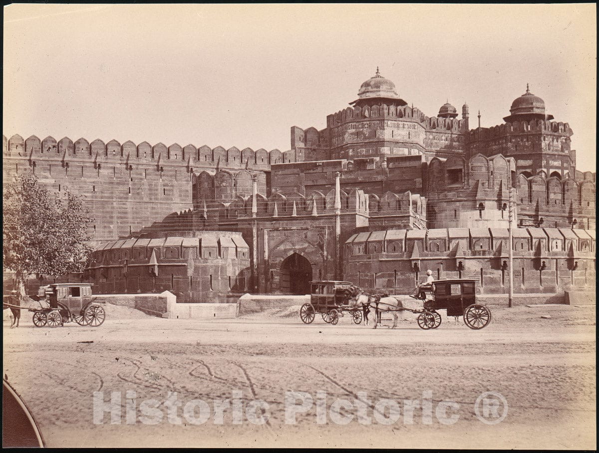Photo Print : Red Fort, Delhi, India : Vintage Wall Art