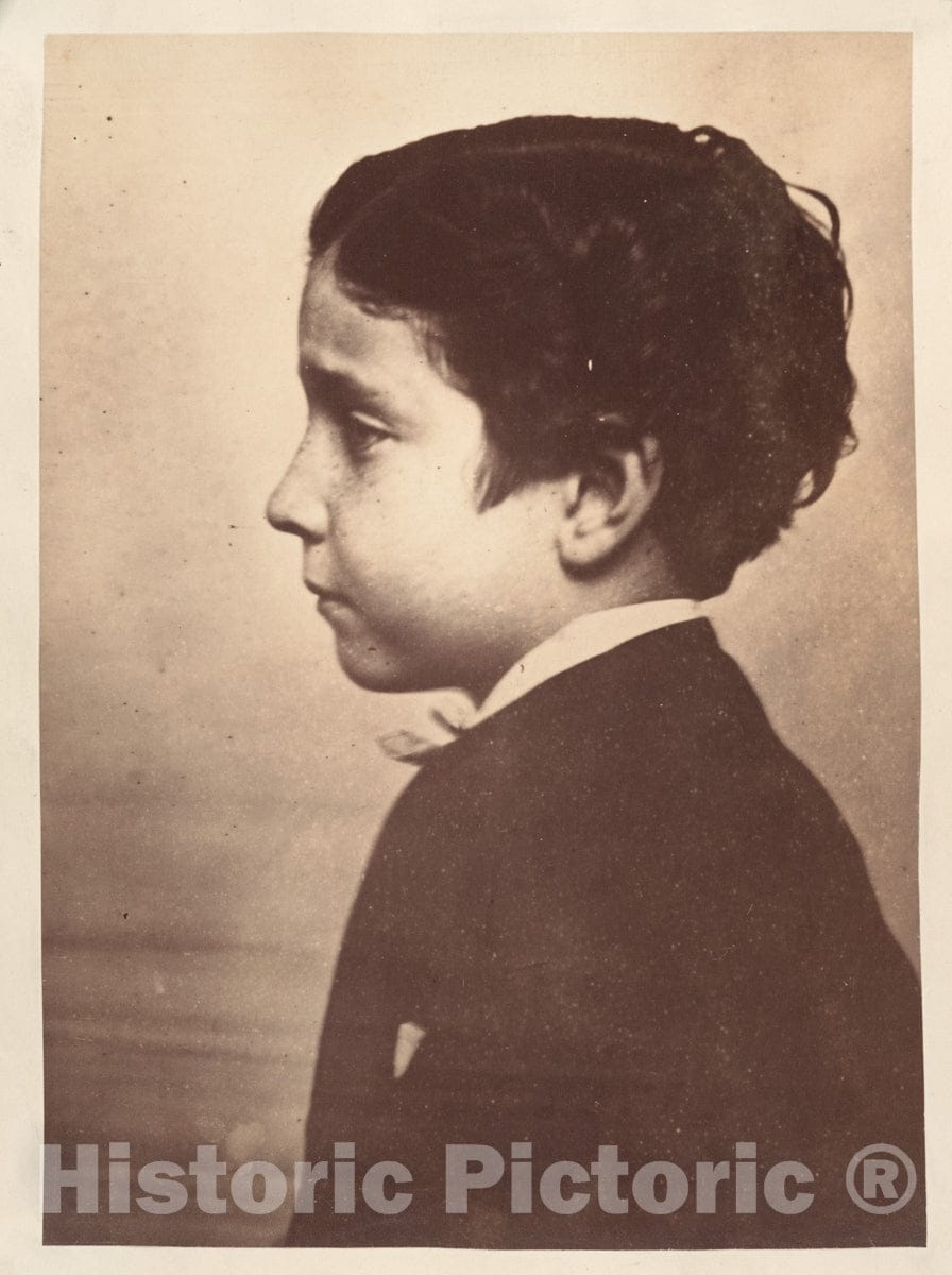 Photo Print : André-Adolphe-Eugène Disdéri - Profile of The Prince Imperial : Vintage Wall Art