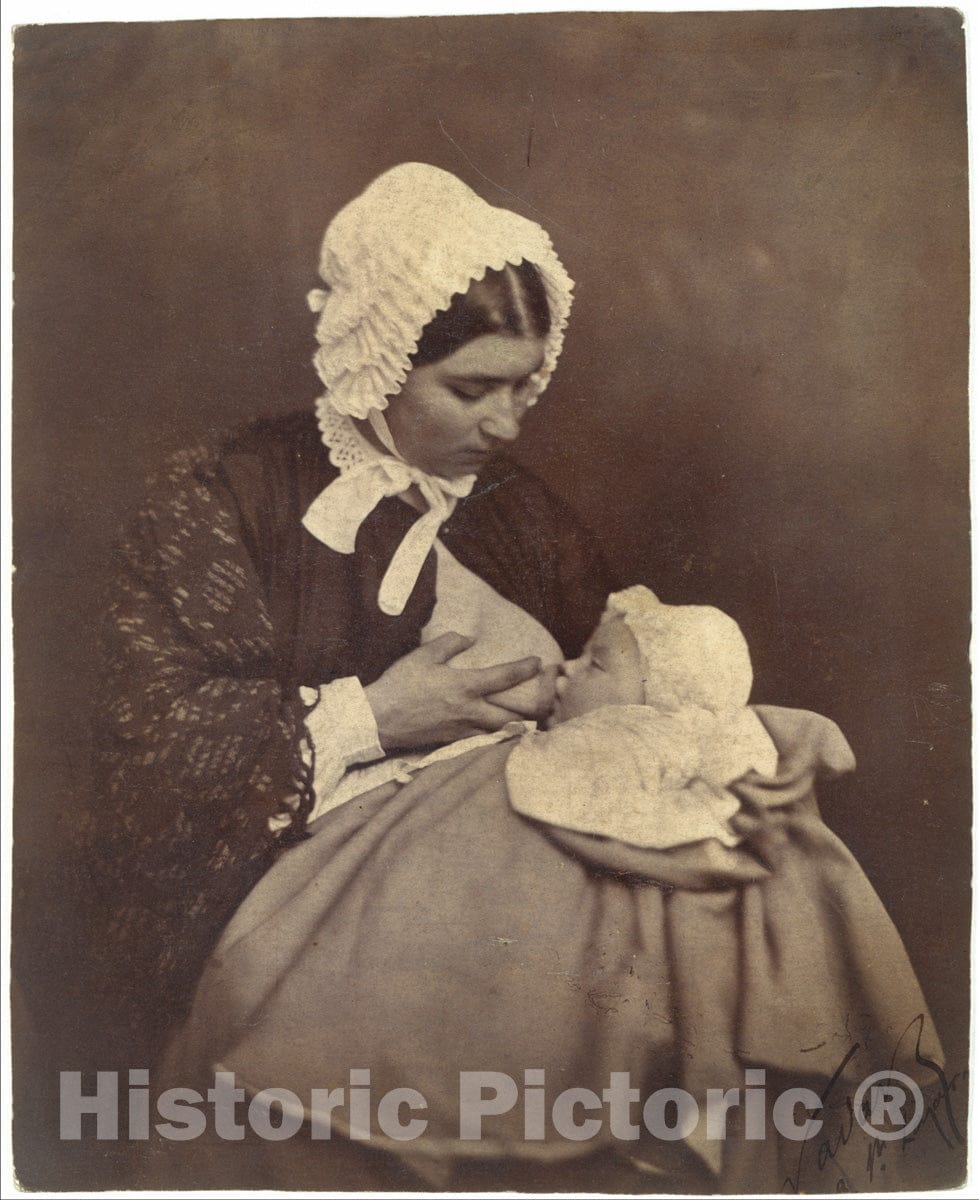 Photo Print : Nadar - Paul Nadar at The Breast of His Wet Nurse : Vintage Wall Art