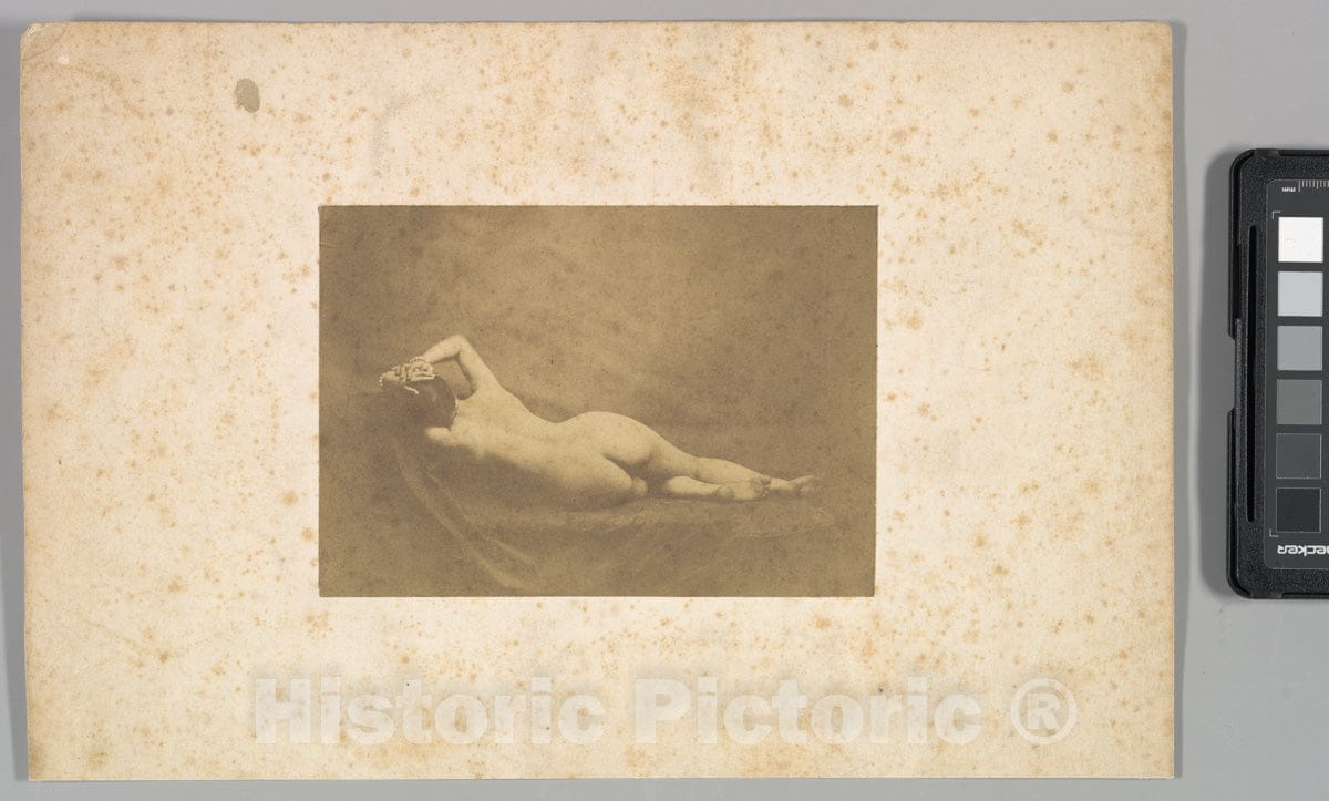 Photo Print : Possibly by Eugène Durieu - Nude : Vintage Wall Art