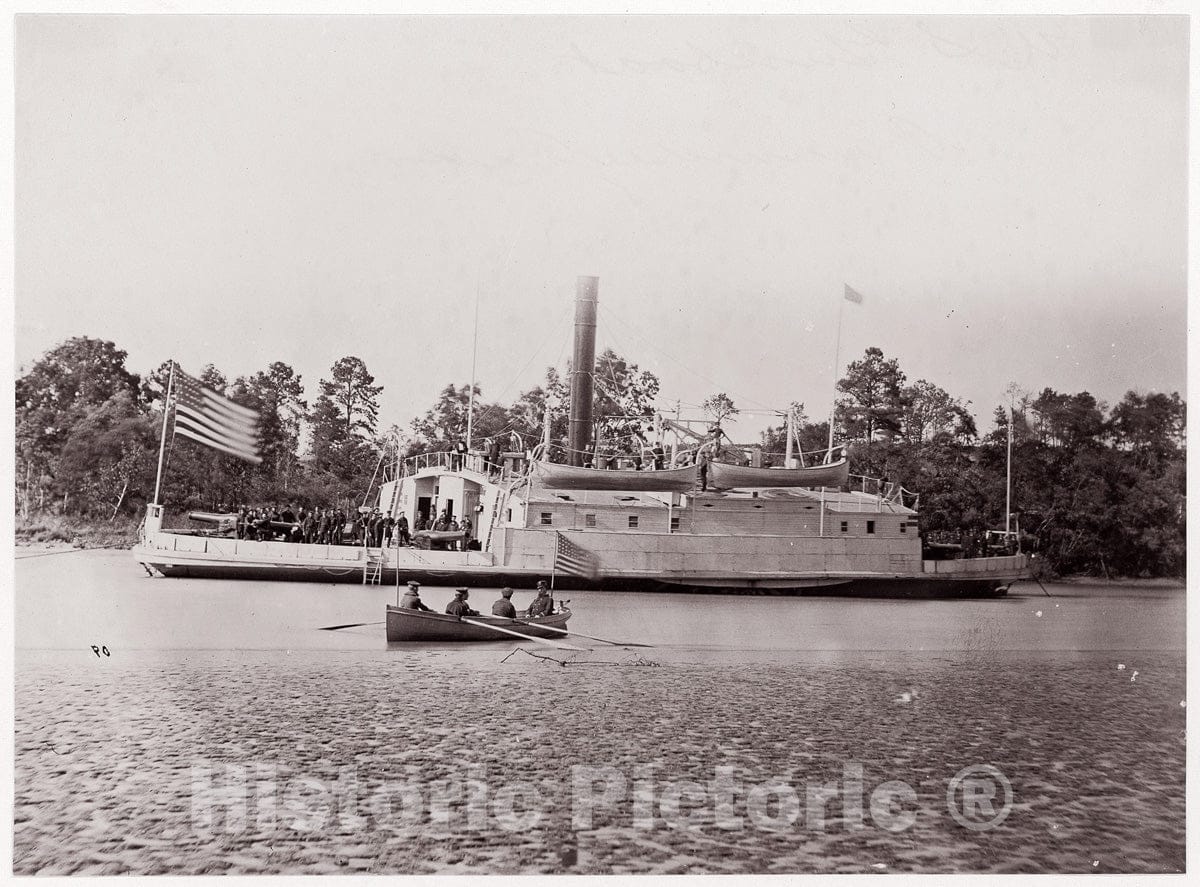 Photo Print : Timothy H. O'sullivan - Commodore Perry, Pamunkey River : Vintage Wall Art