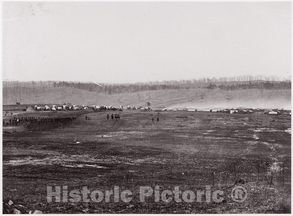 Photo Print : Formerly Mathew B. Brady - Maneuvers, Union Cavalry, Winter Quarters. Brady Album, p. 127 : Vintage Wall Art