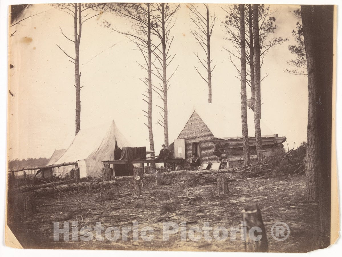 Photo Print : Copying Maps, Photographic Headquarters, Petersburg, Virginia : Vintage Wall Art