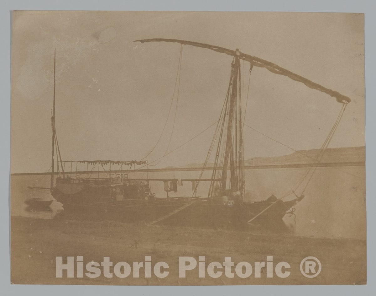 Photo Print : Leavitt Hunt - Nile Boat, Egypt : Vintage Wall Art