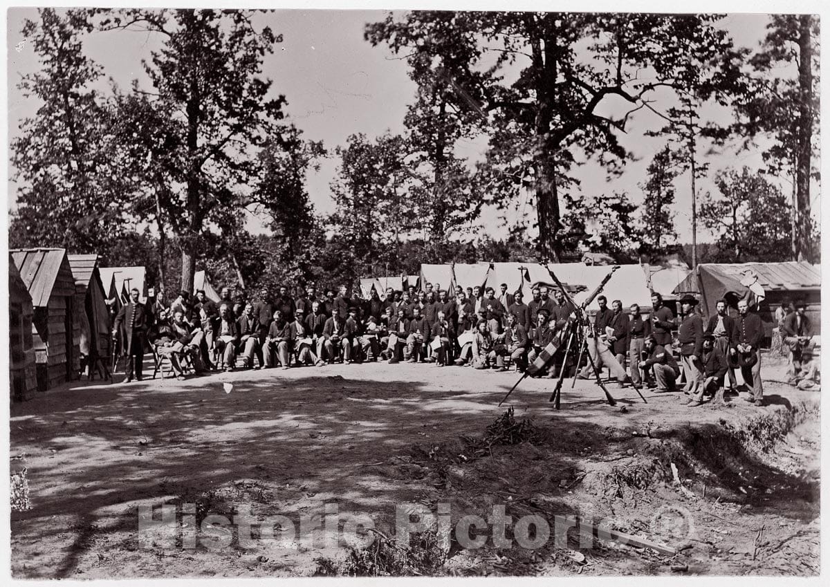 Photo Print : Formerly Mathew B. Brady - Company C, 9th Indiana Infantry (Sherman's Veterans) : Vintage Wall Art