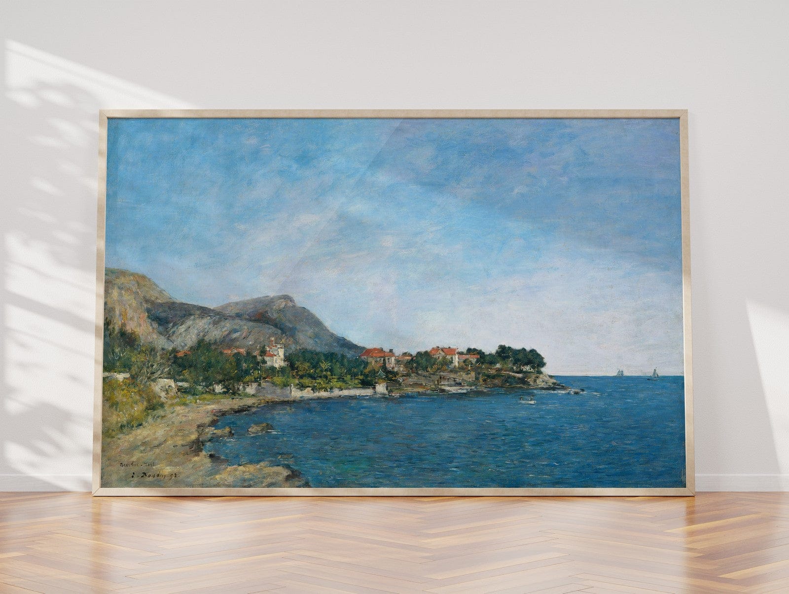 Art Print : Eugène Boudin - Beaulieu: The Bay of Fourmis : Vintage Wall Art