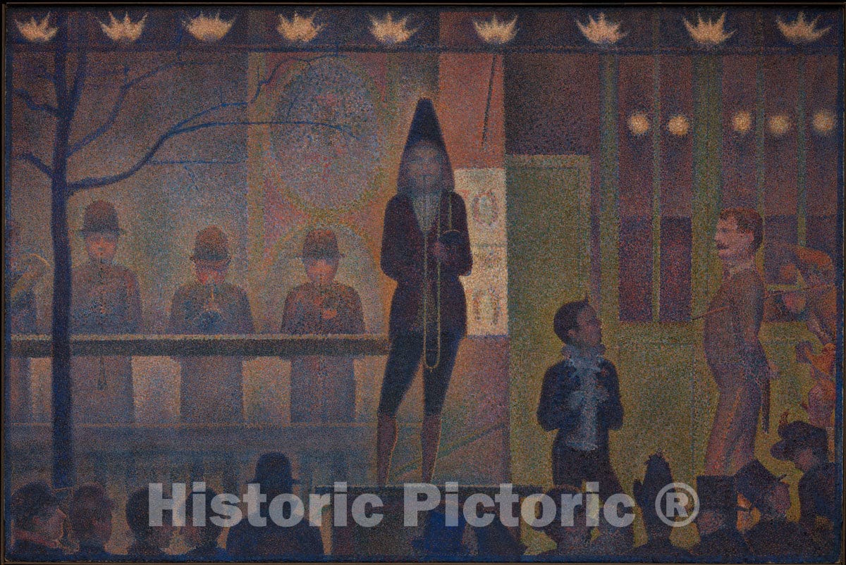 Art Print : Georges Seurat - Circus Sideshow (Parade de Cirque) : Vintage Wall Art