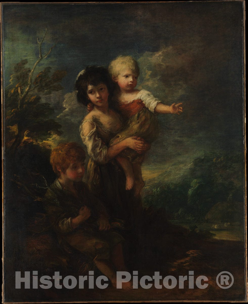 Art Print : Thomas Gainsborough - Cottage Children (The Wood Gatherers) : Vintage Wall Art