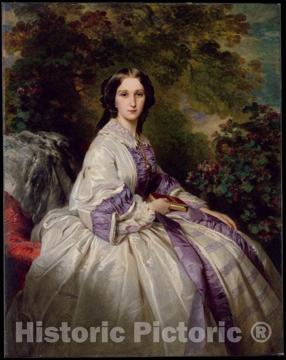 Art Print : Franz Xaver Winterhalter - Countess Alexander Nikolaevitch Lamsdorff (Maria Ivanovna Beck, 1835–1866) : Vintage Wall Art