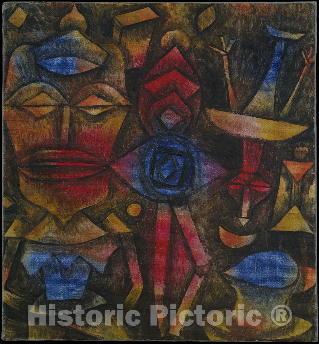 Art Print : Paul Klee - Collection of Figurines : Vintage Wall Art