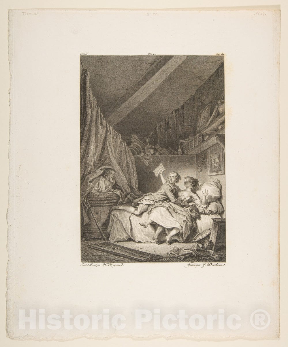 Art Print : Jean de La Fontaine - Contes et nouvelles en vers: Le Savetier : Vintage Wall Art