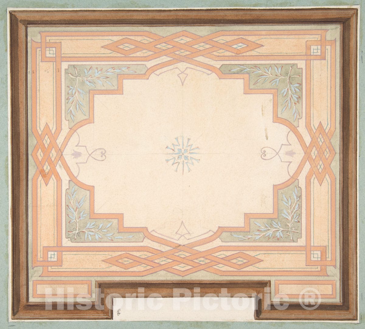 Art Print : Jules-Edmond-Charles Lachaise - Design for a Ceiling 3 : Vintage Wall Art