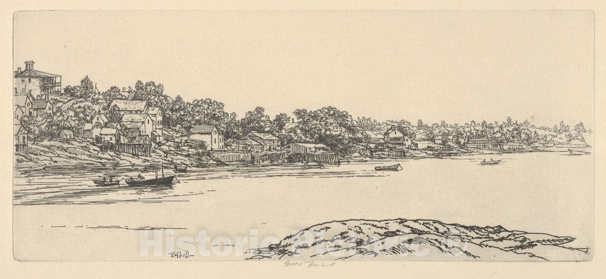 Art Print : Ernest Haskell - Cundy's Harbor : Vintage Wall Art
