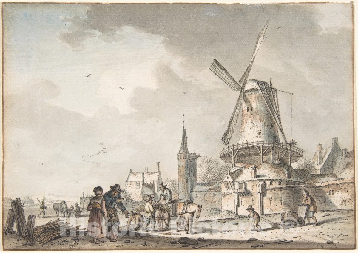 Art Print : Hendrik Meijer - December : Vintage Wall Art