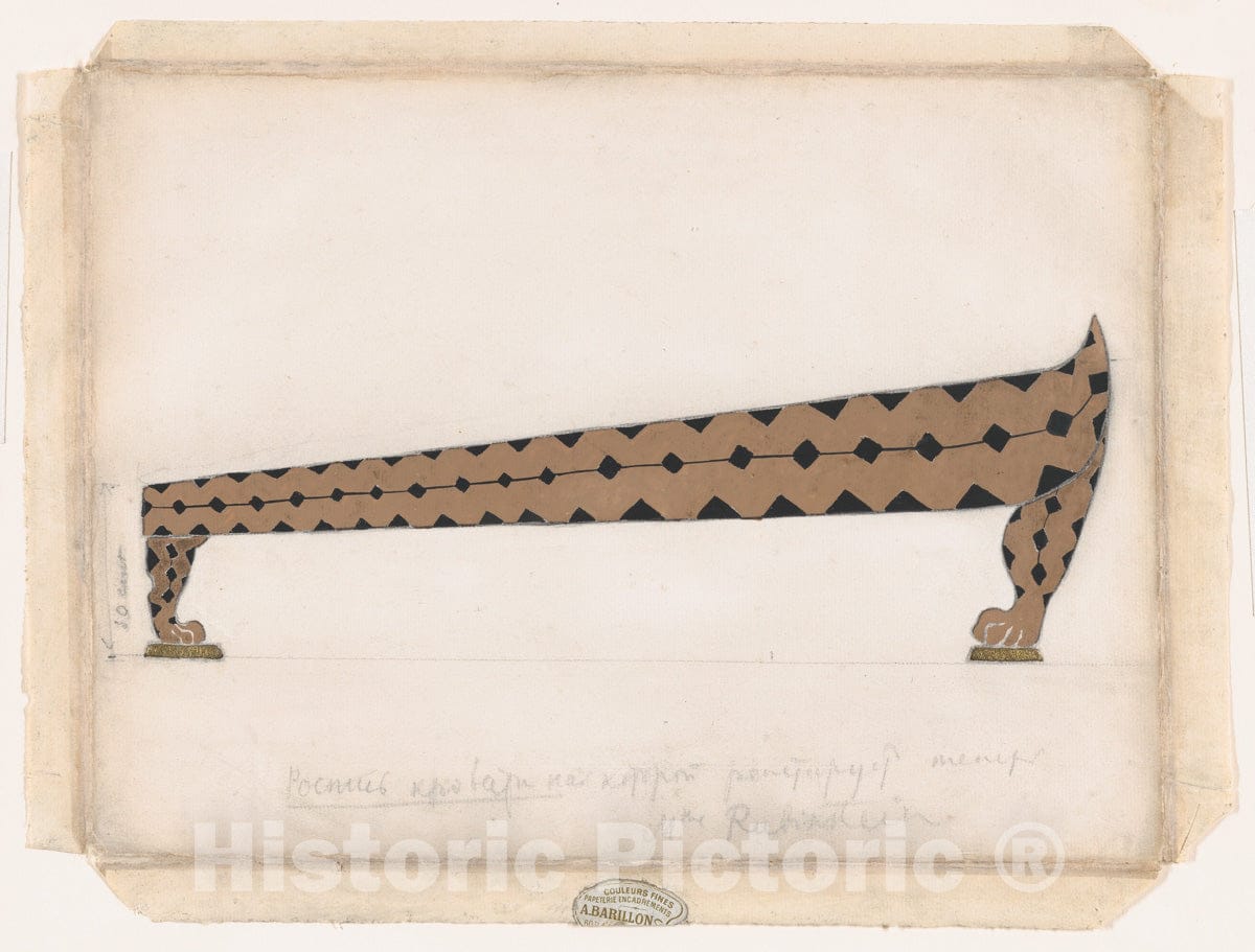 Art Print : Léon Bakst - Design for a Daybed, Used by Ida Rubinstein During The Rehearsals for Cleopatra : Vintage Wall Art