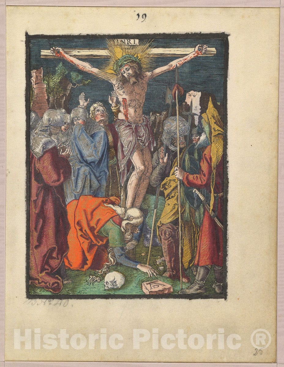 Art Print : Albrecht Dürer - Crucifixion, from The Small Woodcut Passion : Vintage Wall Art