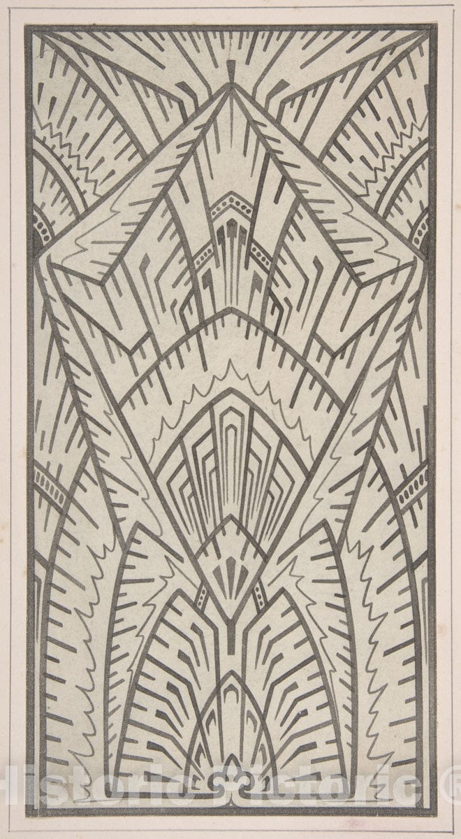 Art Print : Christopher Dresser - Design drawing : Vintage Wall Art