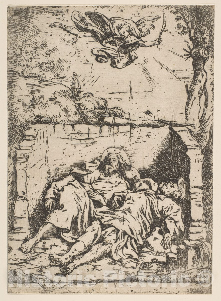 Art Print : Claude Vignon - Death of St. Peter and St. Paul (Saint Pierre et Saint Paul Dans le tombeau) : Vintage Wall Art