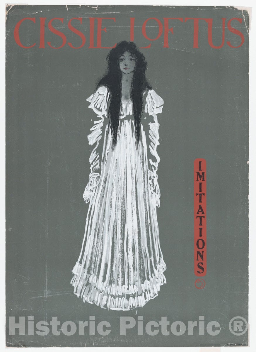 Art Print : Ernest Haskell - Cissie Loftus, Imitations : Vintage Wall Art